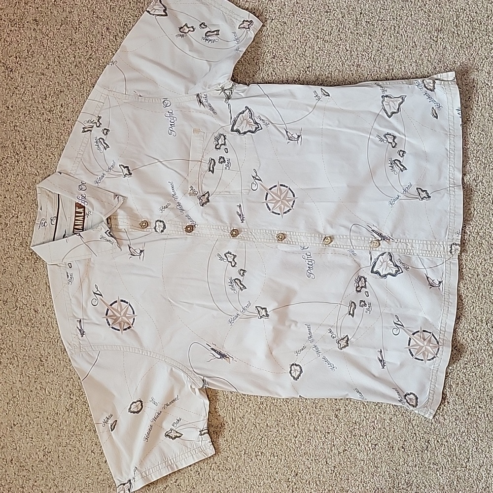 Hawaiian Islands print shirt